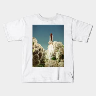 Houston we have cauliflower II - Rocket take off Kids T-Shirt